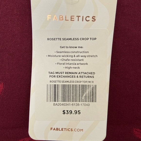 Fabletics Floral crop top with pants gym clothes fits like a Small - Picture 11 of 13